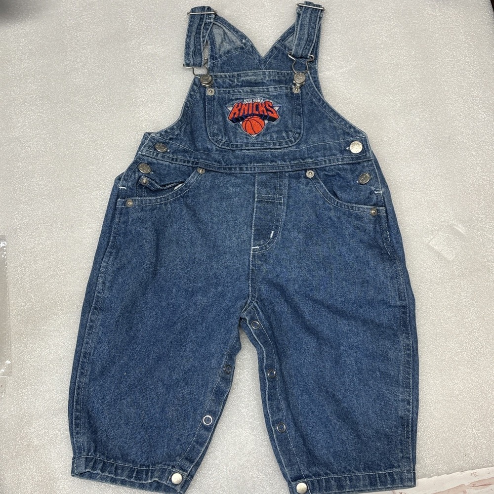 vintage NBA New York Knicks Toddler 12m Bubble Romper Overalls 90's Mighty Mac